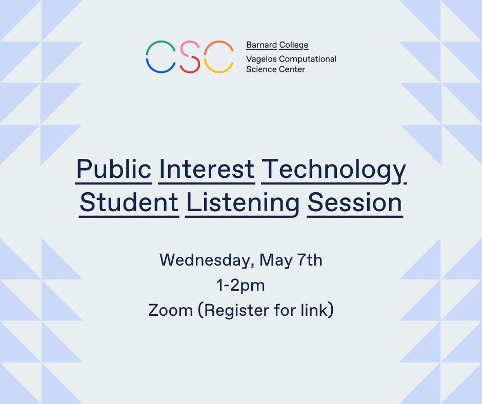 Public Interest Technology Student Listening Session