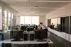 Shows CSC lab space with 24 computer stations and viz wall screens